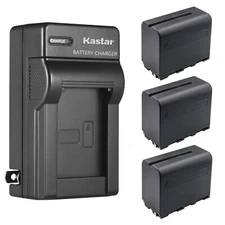 Kastar Battery AC Charger for Neewer RGB176 CRI95+ Video Light RGB480 Led Light