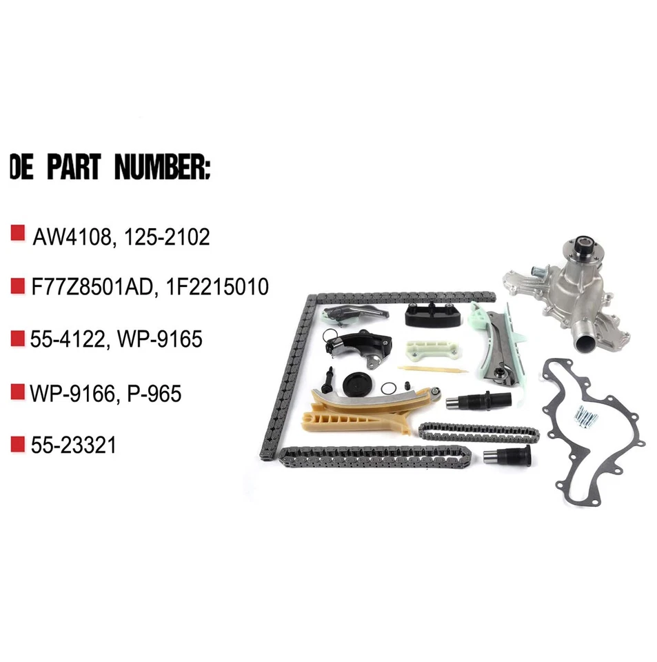 Kit de cadena de distribución bomba de agua para Ford Mustang Explorer Mercury Mazda 97-10 4,0 L Foto 2 de 4