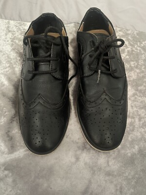 Boys Leather School Shoes Kids Smart Wedding Formal Party