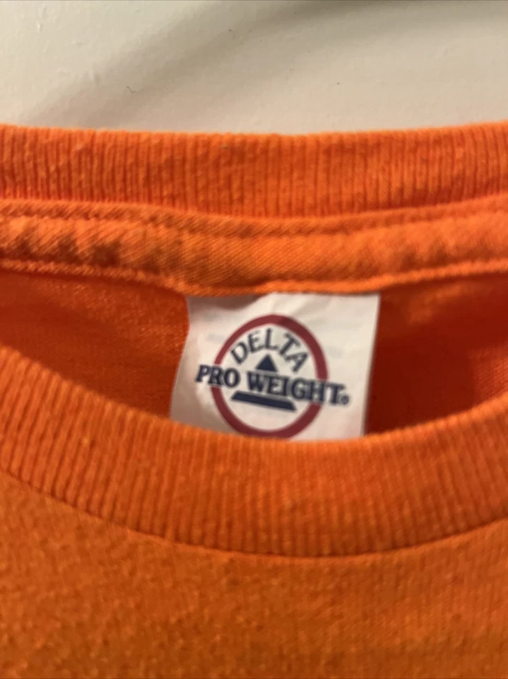 Delta Boys Graphic Short Sleeve T-Shirt Size Large Orange - Image 2 of 4