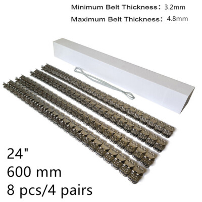 4-8Pcs 24'' For 3.2-4.8mm Belts Conveyor Lacing connector Staple Belt Lacing