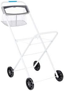 Hills Laundry Trolley, Metal, White/Grey with Black Wheels, 920mm x 780mm x Tanie, nowe