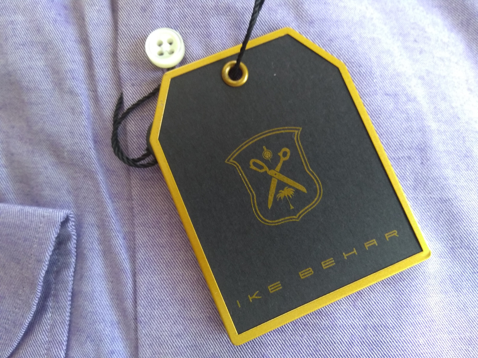 NWOT Ike Behar Purple Spread Collar Shirt 15.5-35 MSRP $225