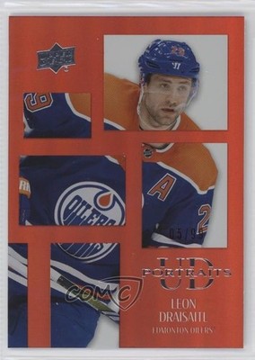 2024-25 Upper Deck Series 2 UD Portraits Red 5/99 Leon Draisaitl #P51 uk2