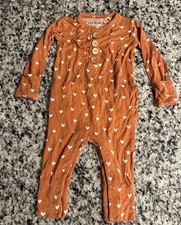 LITTLE BUM BUMS Hearts Little Bum Bum One Piece Pajamas 3-6 Months