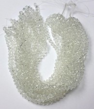 2 -13" Strands 108 Vintage Czech Crystal Clear Faceted Bicone Beads 6x6mm