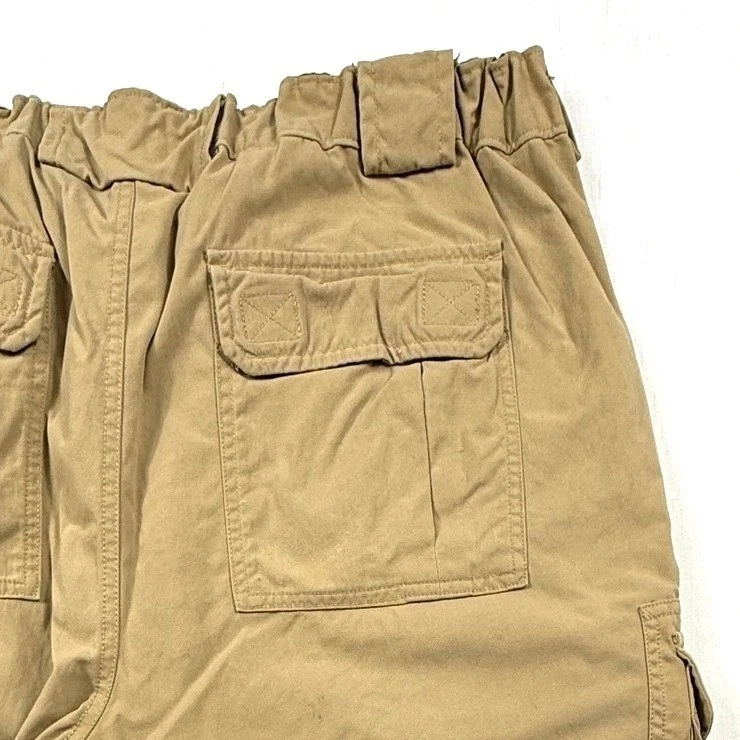 Duluth Trading Co Tan Hiking Pants XL x 30 Elastic Waistband Nylon Lightweight