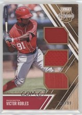 2017 Elite Extra Edition Triple Materials Holo Gold /99 Victor Robles 08jk