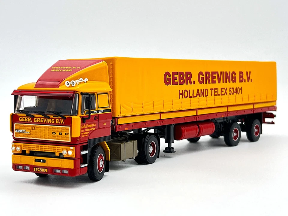 DAF 3300 classic curtainside trailer 2 axle "Gebr. Greving" WSI truck models - Image 3 of 4