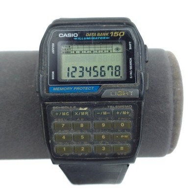 Vintage CASIO 150 Data Bank DBC-150 ILLuminator Calculator Watch