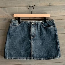 Y2k AMERICAN EAGLE  Women  s Vtg Blue Denim Mini Skirt Size 10 Classic Style