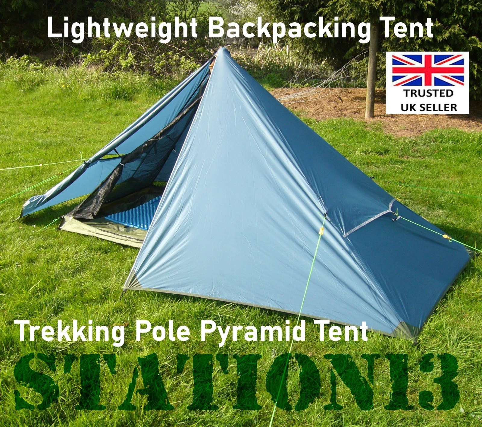 Ultralight Backpacking Tent - 1 Person Tent - 3 Season PYRAMID Tent - just 1.1kg