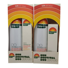 2 Pack Summer Camp Sun Survival Duo SPF 50 Body  Face See Description 