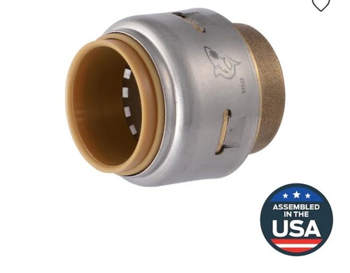 SharkBite Max 3/4" Push-to-Connect End Stop Cap UR518A Brass PEX Copper New