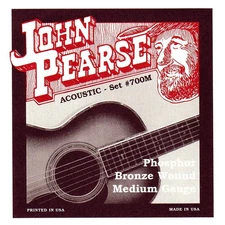 John Pearse 700M Phosphor Bronze Acoustic Guitar Strings - New, 1 Set
