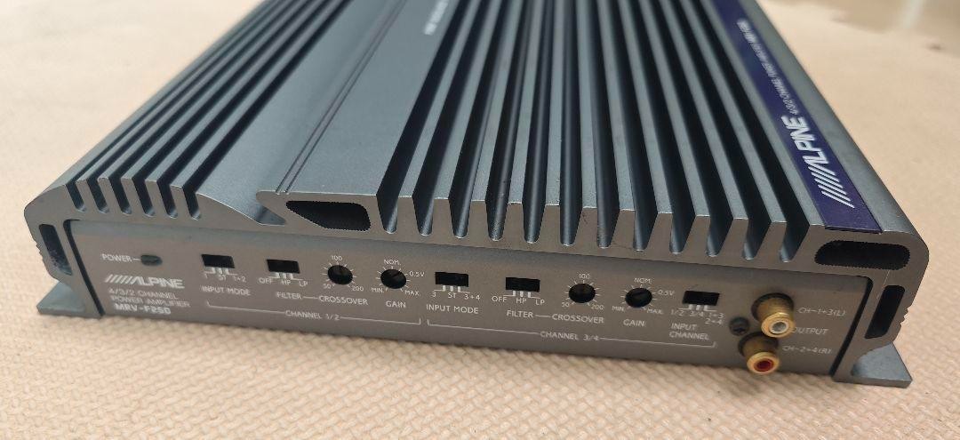 ALPINE MRV-F250 4chアンプ ALPINE AMPLIFIER AMP MRV-F250 4/3/2 CHANNEL 12V DC NEG