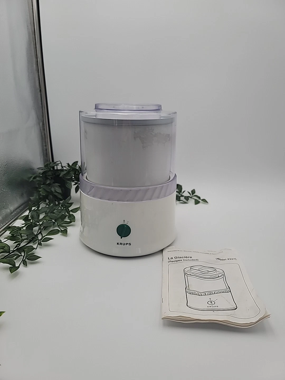 KRUPS Model 337 Automatic Ice Cream Maker La Glacier 1qt Sorbet/Margaritas/etc