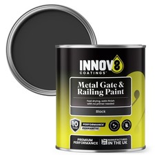 Metal Paint - 750ml - Black Satin - Direct to Rust - Exterior Gates & Railings