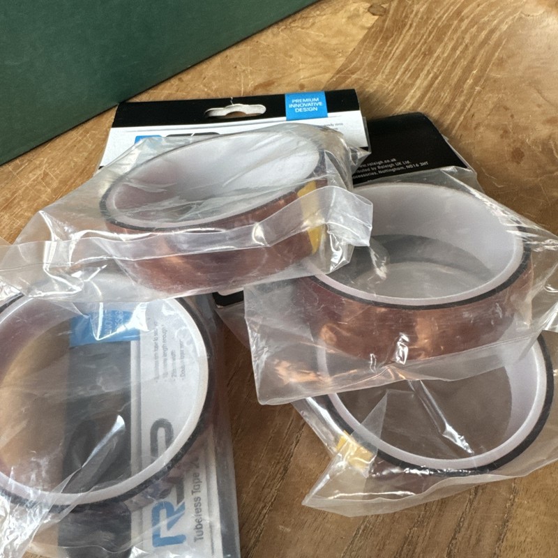 4 x RSP Tubeless Rim Tape - 25mm to seal tubeless ready rims 10m 4 rotations