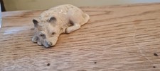 Vintage Branksome China England Hand paintec Porcelain Figurine Dog Statue