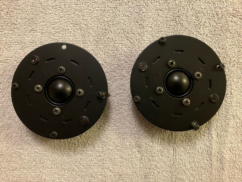Pair 1” Dome Ferro Fluid Tweeters Boston Acoustic A70 Working