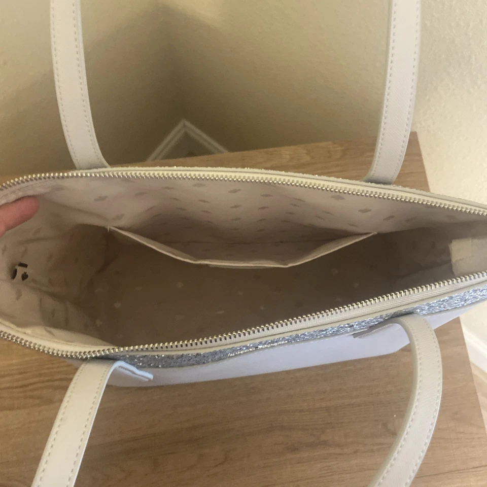 $395 - Kate Spade New York Flash Glitter Tote Bag in Grey Brand NEW   - Image 4 of 4
