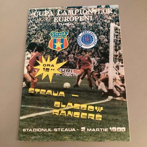 1987/8 Steaua Bucharest Rangers European Cup QF 1st leg 2 March 1988 Hagi Gough