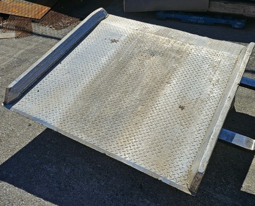 60" x 60" Aluminum Dock Plate w/ Aluminum Side Rails (54" Interior) - Great!