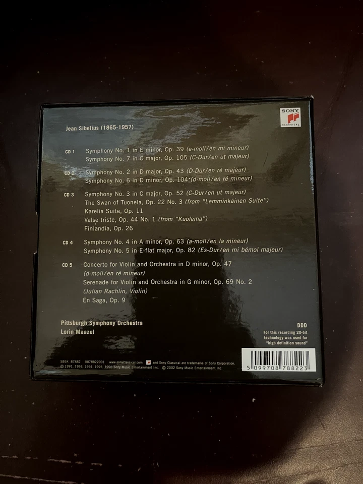 Sibelius: Symphonies 1-7, Violin Concerto, Orchestral Works Sony Classical New - Image 2 of 3