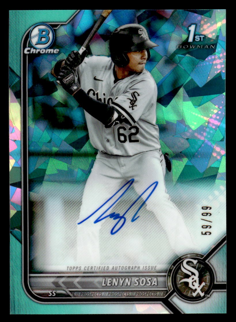 2022 Bowman Sapphire Edition #BSPA-LS Lenyn Sosa Autographs Aqua #/99
