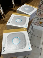 3x Google Nest Protect 2nd Generation Battery Smoke Alarm (Expiring Soon)