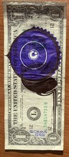 ballpoint pen ink drawing on dollar bill banknote money ink bird pop birds art