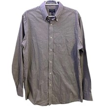 Croft  Barrow Dress Shirt Mens 16.5 34/35 True Comfort Classic Gray Long Sleeve