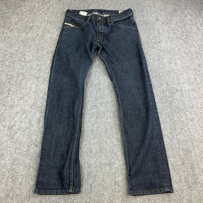 Diesel Herren Jeans Slim Tapered 30 32 Dark Wash Blau Indigo 100% Baumwolle Gürtel