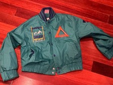 Vintage Kids Graphic Windbreaker Jacket 80s 90s Teal Size 7 Fun Childrens