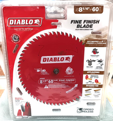Diablo Freud D0860S 8-1/4-Inch 60 Tooth Fine Finishing Saw Blade-SEALED