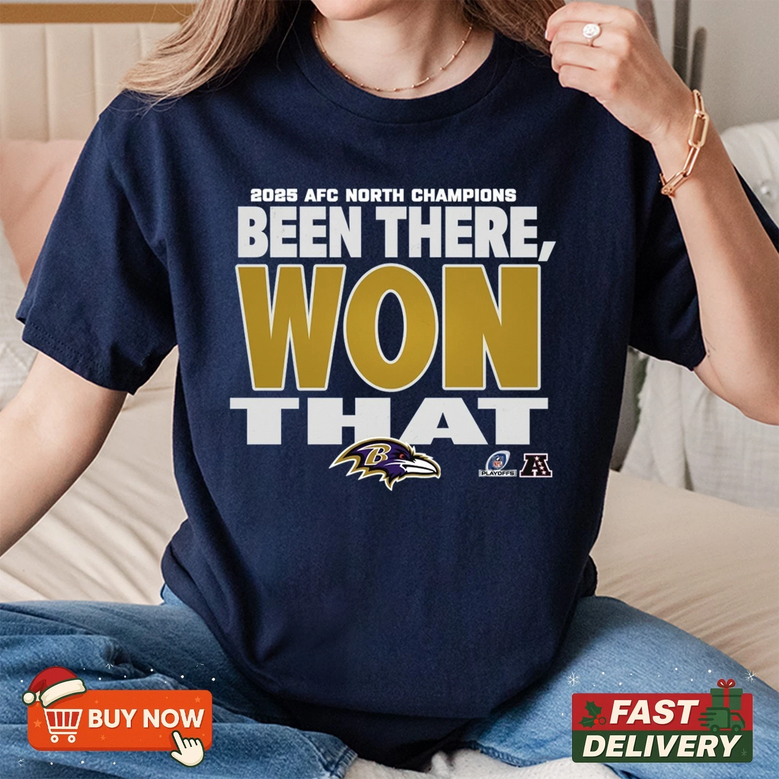 Baltimore Ravens AFC North Division Champions 2025 TShirt