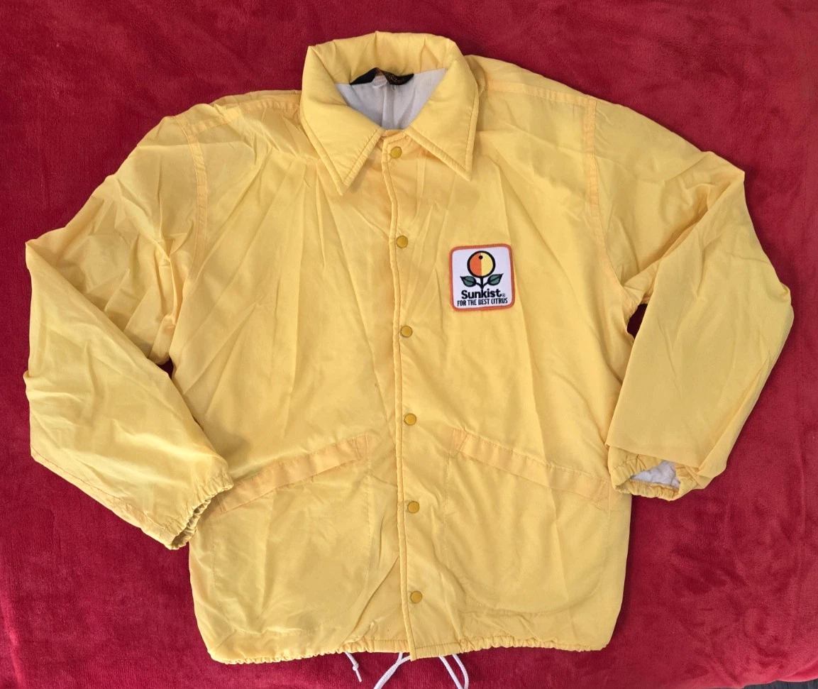 Vintage Dunbrooke Sunkist Pla-Jac Snap Lined Nylon Jacket USA Made Size Medium