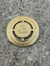 Cadillac VII Heritage of Ownership Gold Tone Metal Grille Medallion Emblem