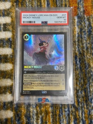 PSA10Disney Loracana ミッキーマウス #220 388 DISNEY card PSA10 LORCANA EN D23 MICKEY MOUSE 2024 psa10 | eBay