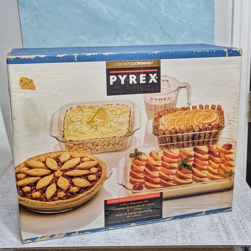 PYREX Crown Corning 5 piece bakeware Set 1995 - 6109043 NEW SEALED ...