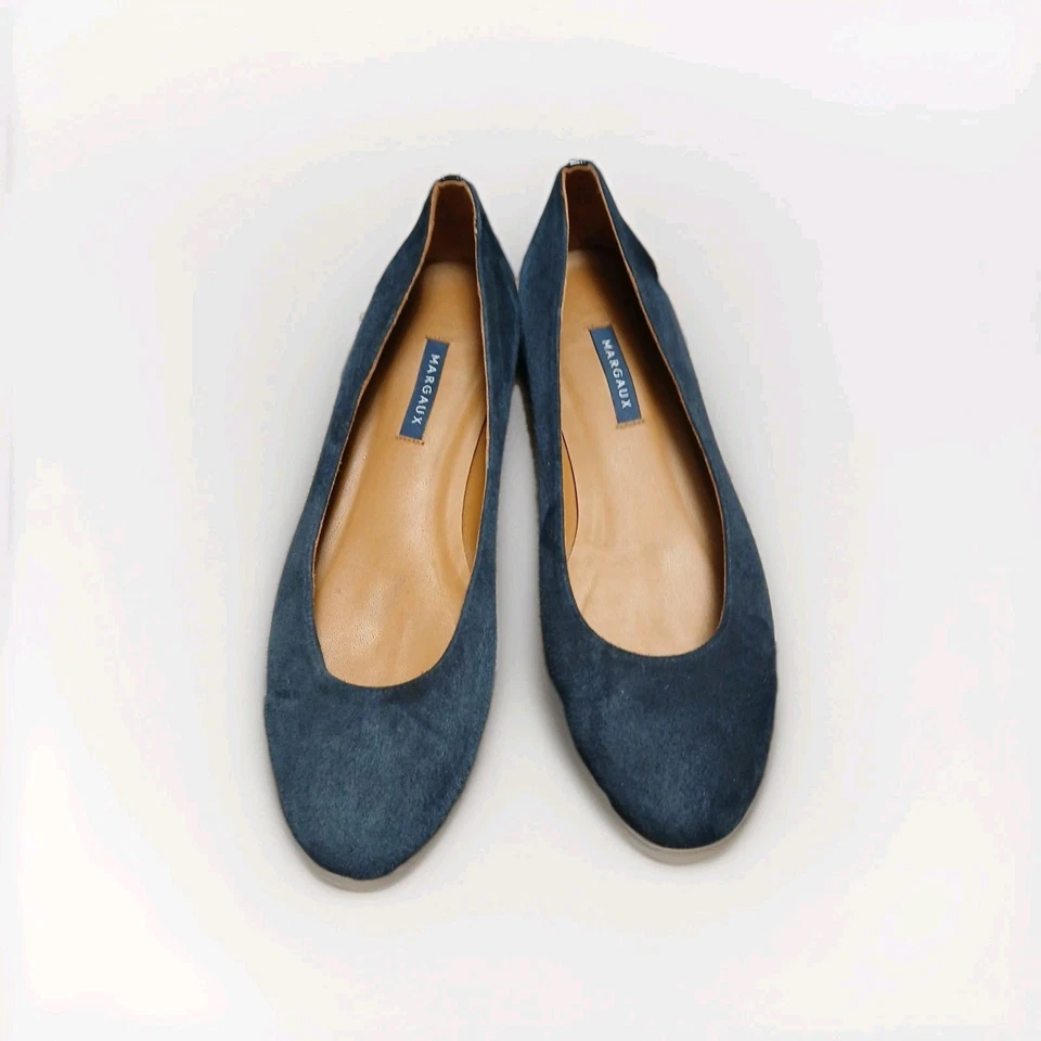Margaux 40,5 темно-синий замшевый балет плоский минималистский карьера классический круглый носок - Изображение 2 из 4