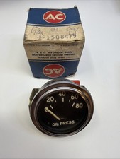 New Old Stock Vintage Ac Engine Oil Pressure 2 Gauge 0 - 80 Psi 1508479