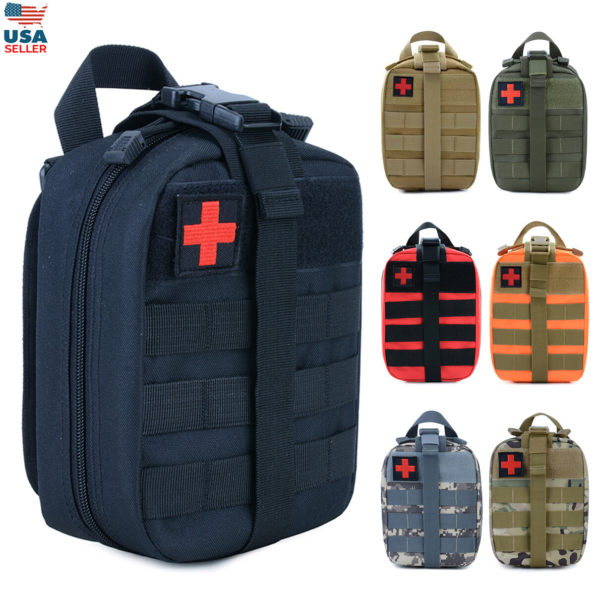Tactical MOLLE First Aid Bag EMT IFAK Pouch Rip-Away Trauma First