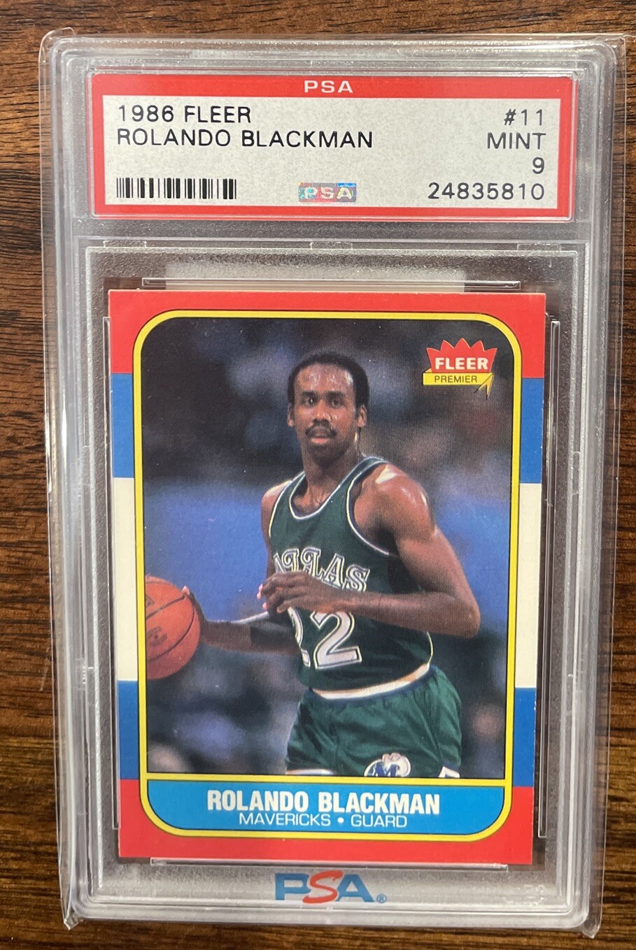 1986 FLEER BASKETBALL #11 ROLANDO BLACKMAN PSA 9 MINT AUTHENTICATED BEAUTIFUL