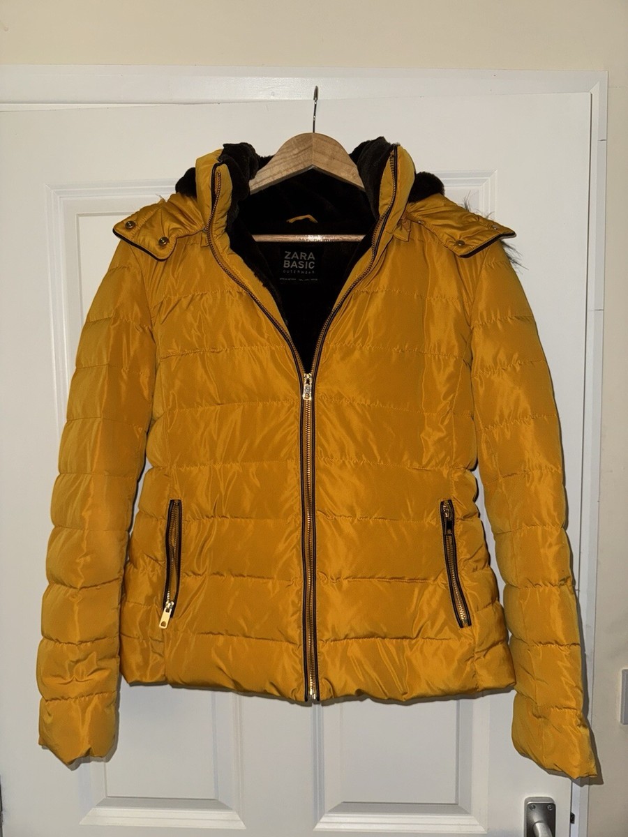 Zara Basic Coat Mustard Yellow UK