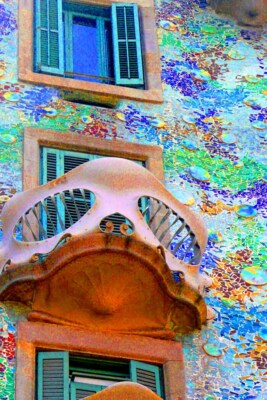 Casa Batllo Barcelona Antonio Gaudi Gebäude Katalonien Spanien Foto Bild