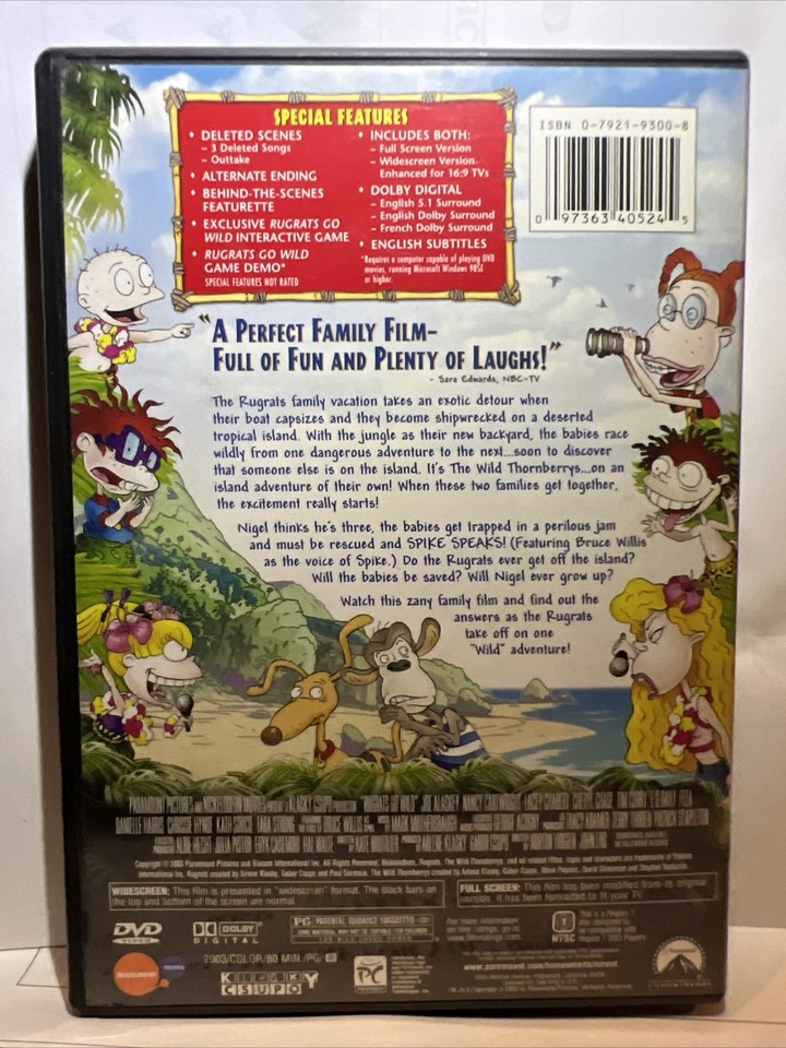 Rugrats Go Wild (DVD, 2003) Paramount Collection w/Scratch N Sniff FREE