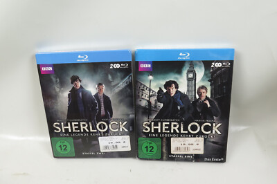 2x Blu-ray Disc SHERLOCK Eine Legende kehrt zurück Staffel 1+2, Pappschuber NEU