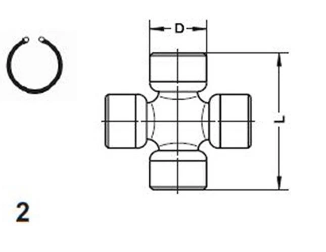 Árbol de transmisión trasero 3 x Spicer juntas en U 5-1330X-1 para Toyota Tacoma/Sequoia '05-'17 Foto 2 de 2